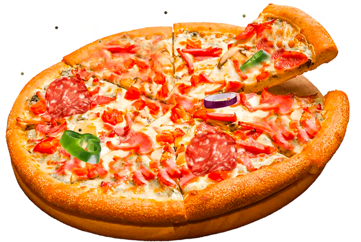 A loaded pizza