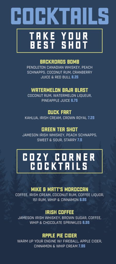 PNW Pizza Co. menu, page 13