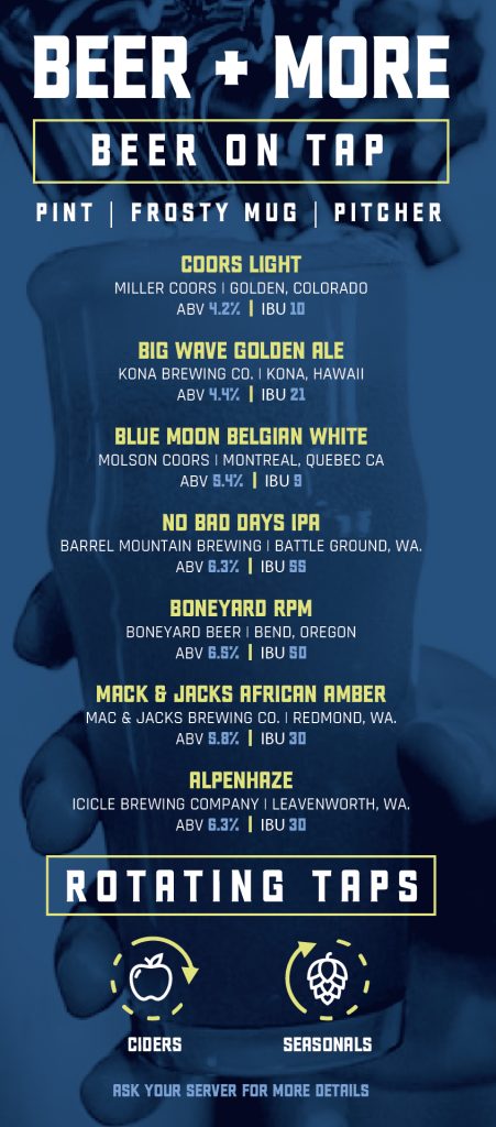 PNW Pizza Co. menu, page 14