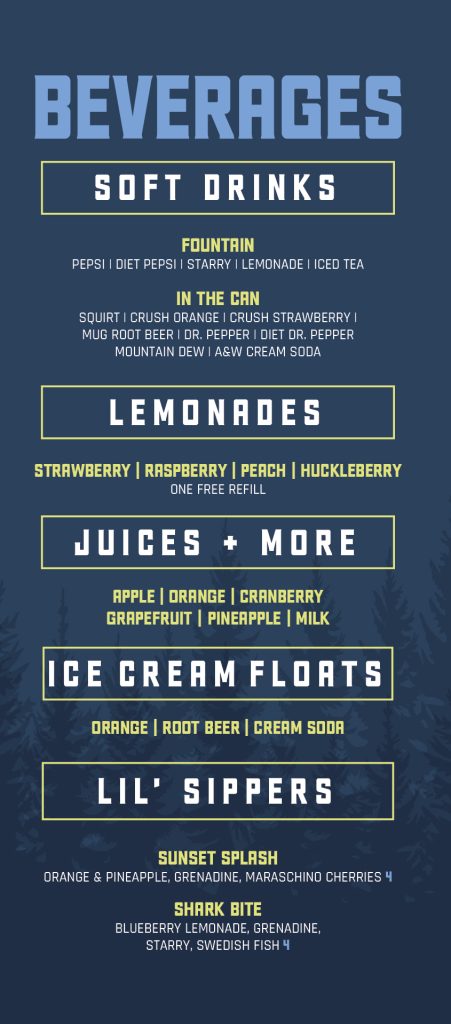 PNW Pizza Co. menu, page 16